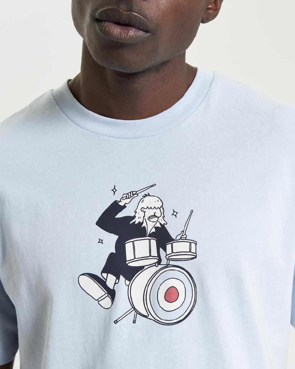 Ben Sherman Drummer Target Tee In Ice Blue