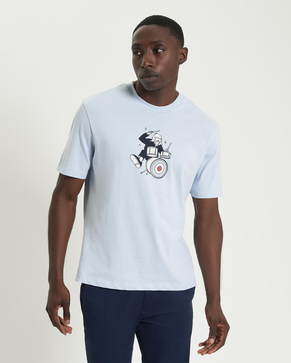 ben sherman Drummer Target Tee in Ice Blue