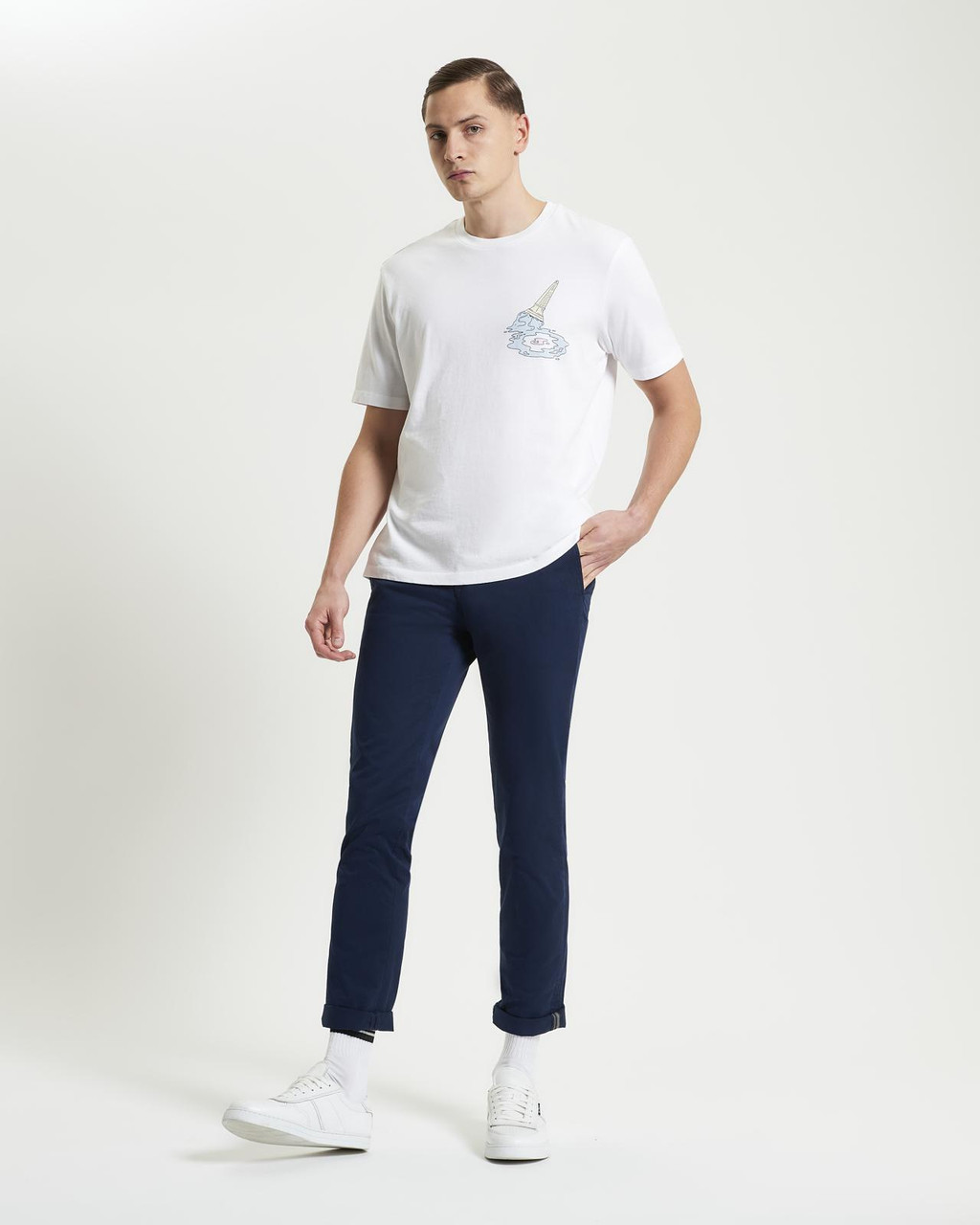 Ben Sherman Ice Cream Splat Target Tee In White