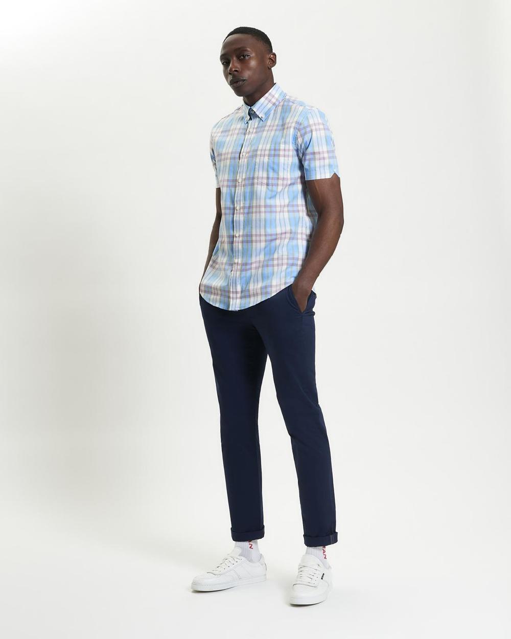 ben sherman Irregular Check Shirt in Glacier
