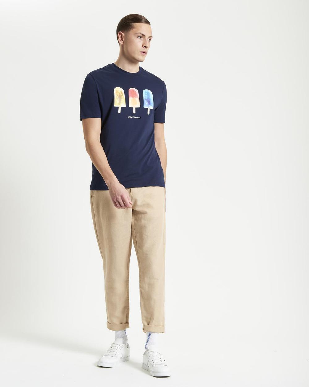 Ben Sherman Lolly Art Tee In Dark Navy