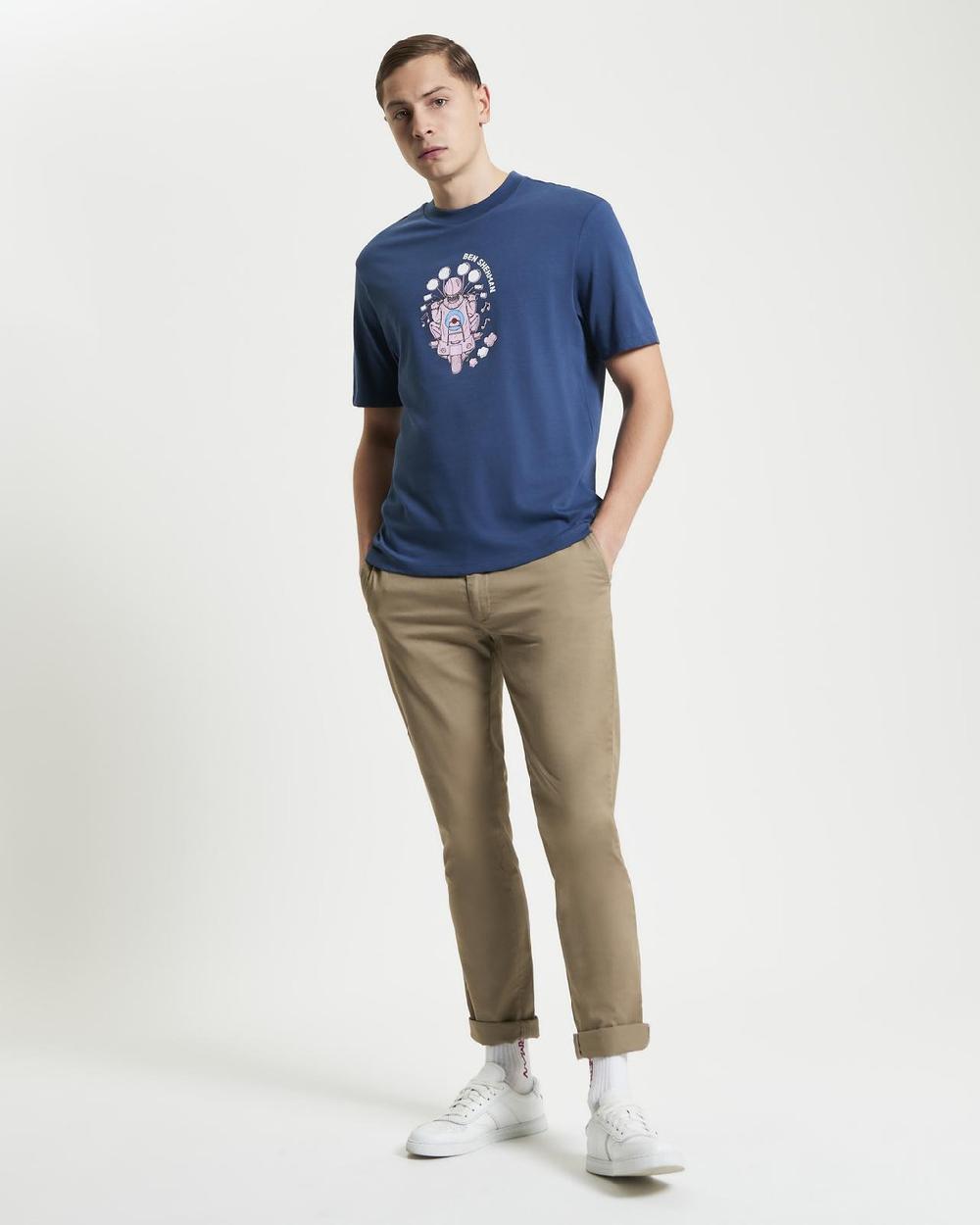 Ben Sherman Mod Scooter Tee In Indigo