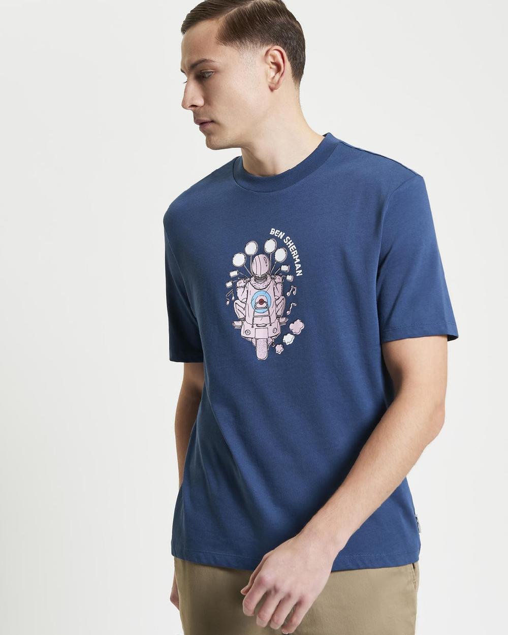 ben sherman Mod Scooter Tee in Indigo