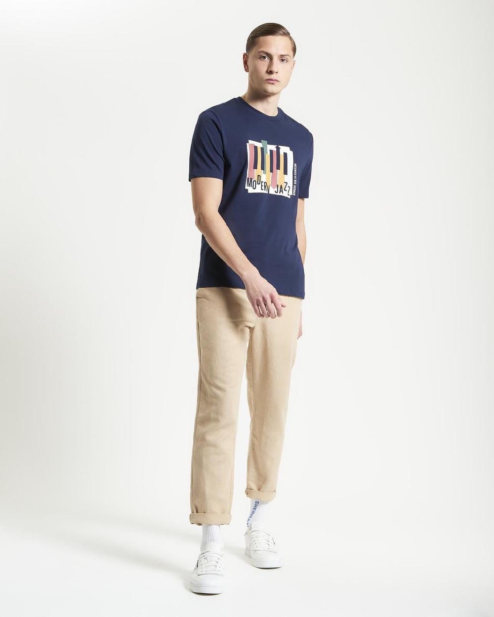 Ben Sherman Modern Jazz Tee In Dark Navy