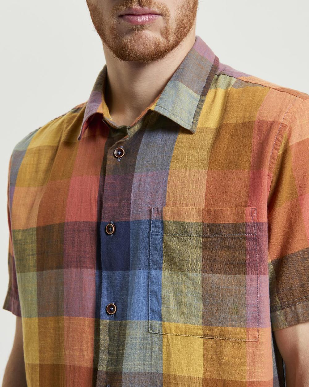 Ben Sherman Multicolour Check Shirt In Sienna