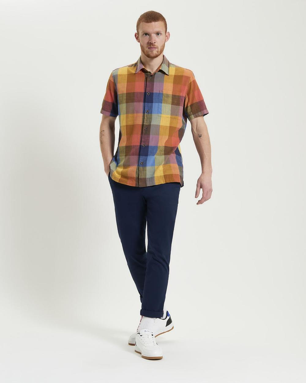 ben sherman Multicolour Check Shirt in Sienna