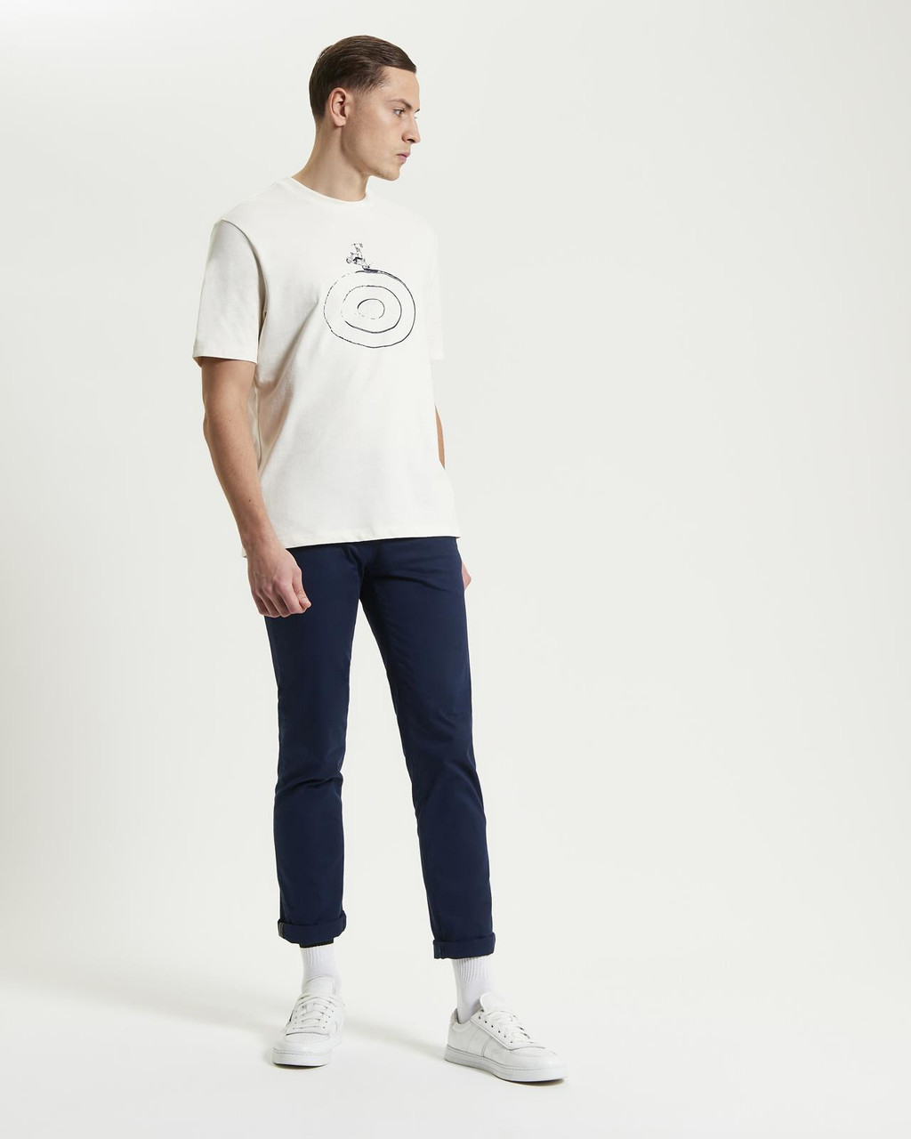 Ben Sherman Rascal Rider Target Tee In Ivory