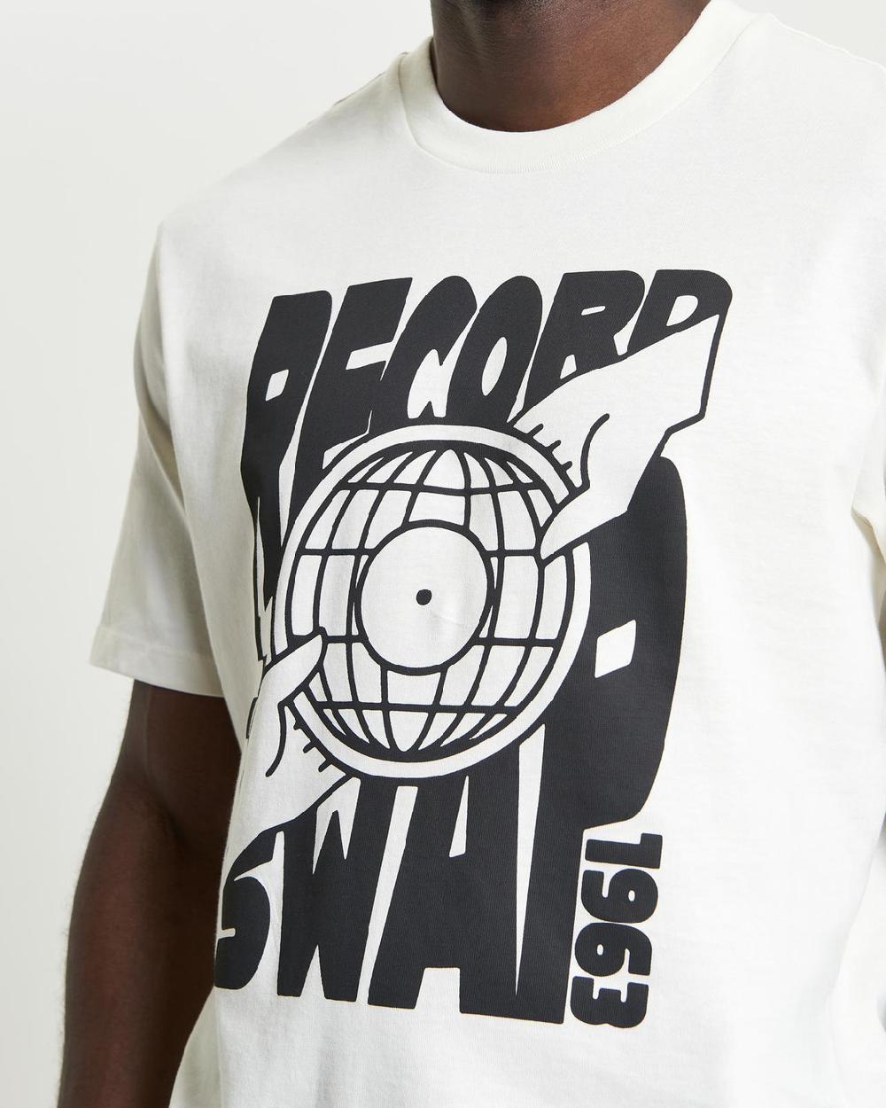 Ben Sherman Record Swap Tee In Ivory