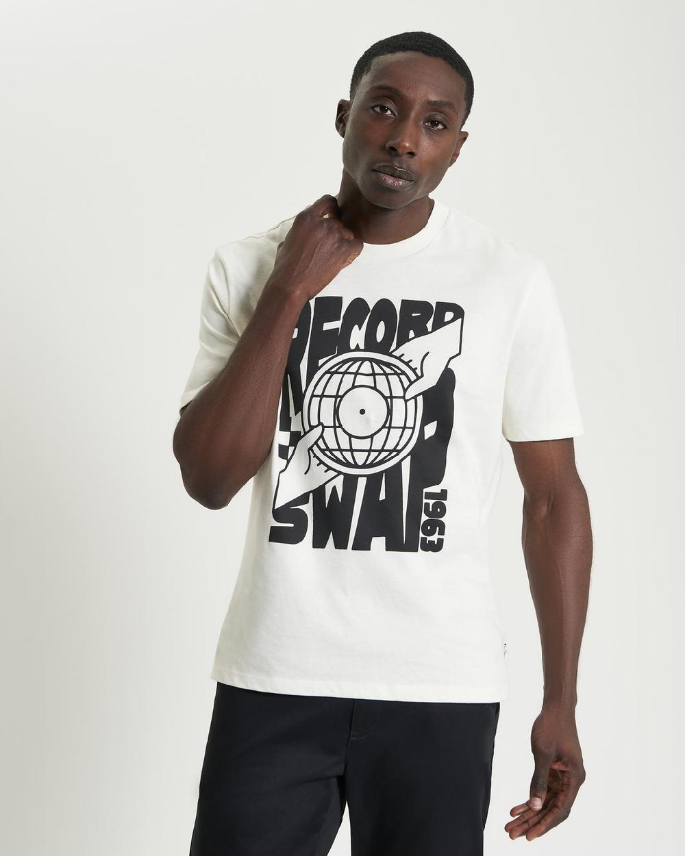 ben sherman Record Swap Tee in Ivory
