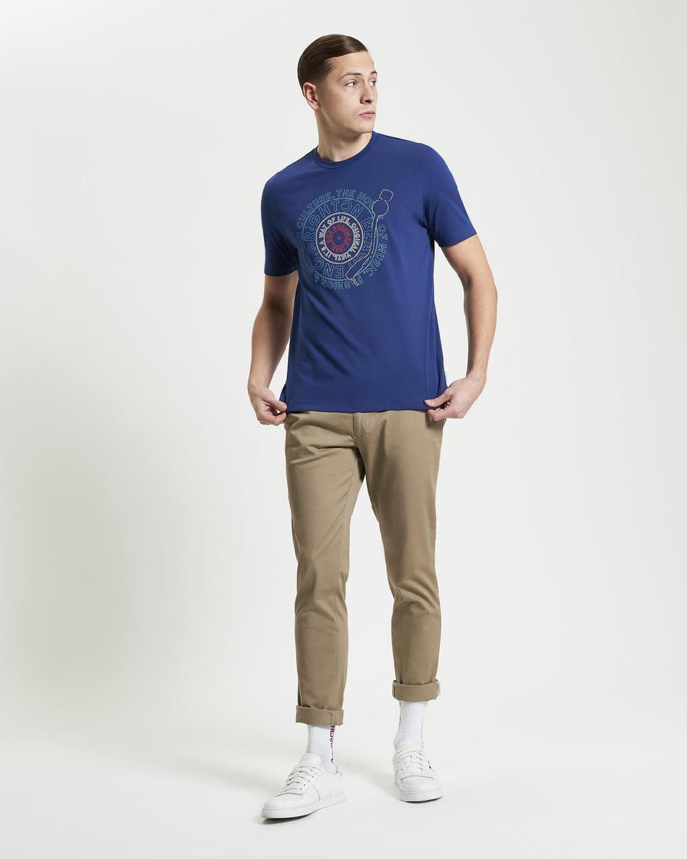 Ben Sherman Record Target Tee In Royal