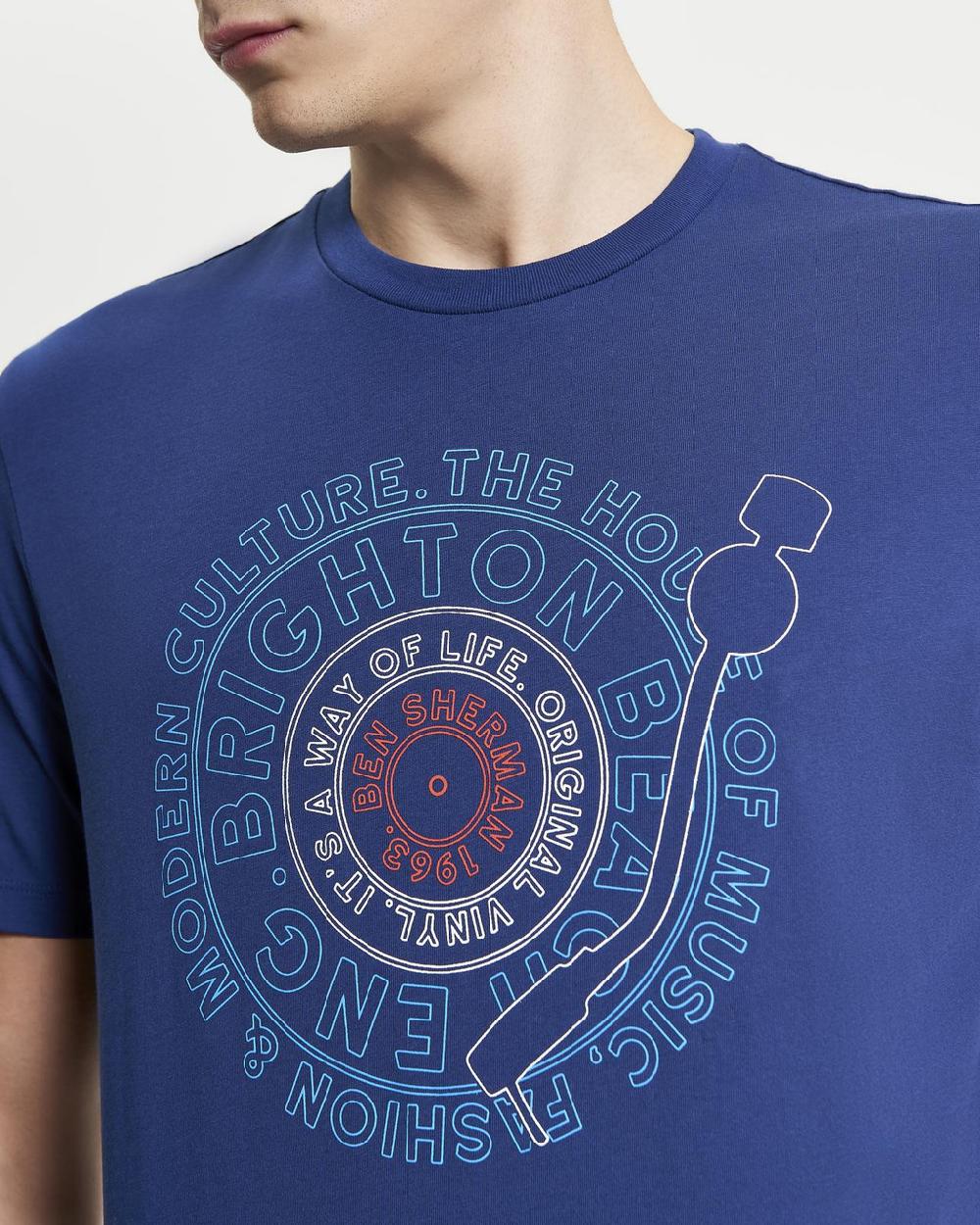 Ben Sherman Record Target Tee In Royal