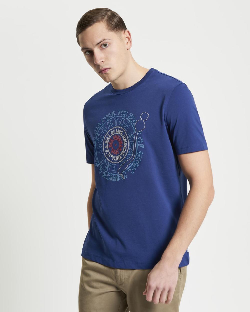 ben sherman Record Target Tee in Royal