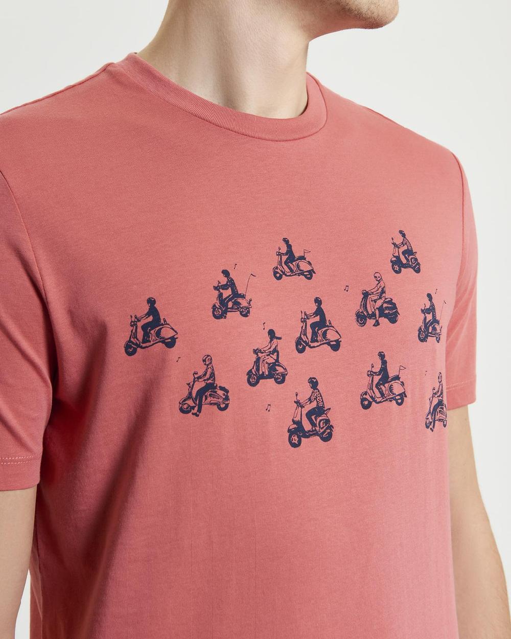 Ben Sherman Ride Out Tee In Cerise