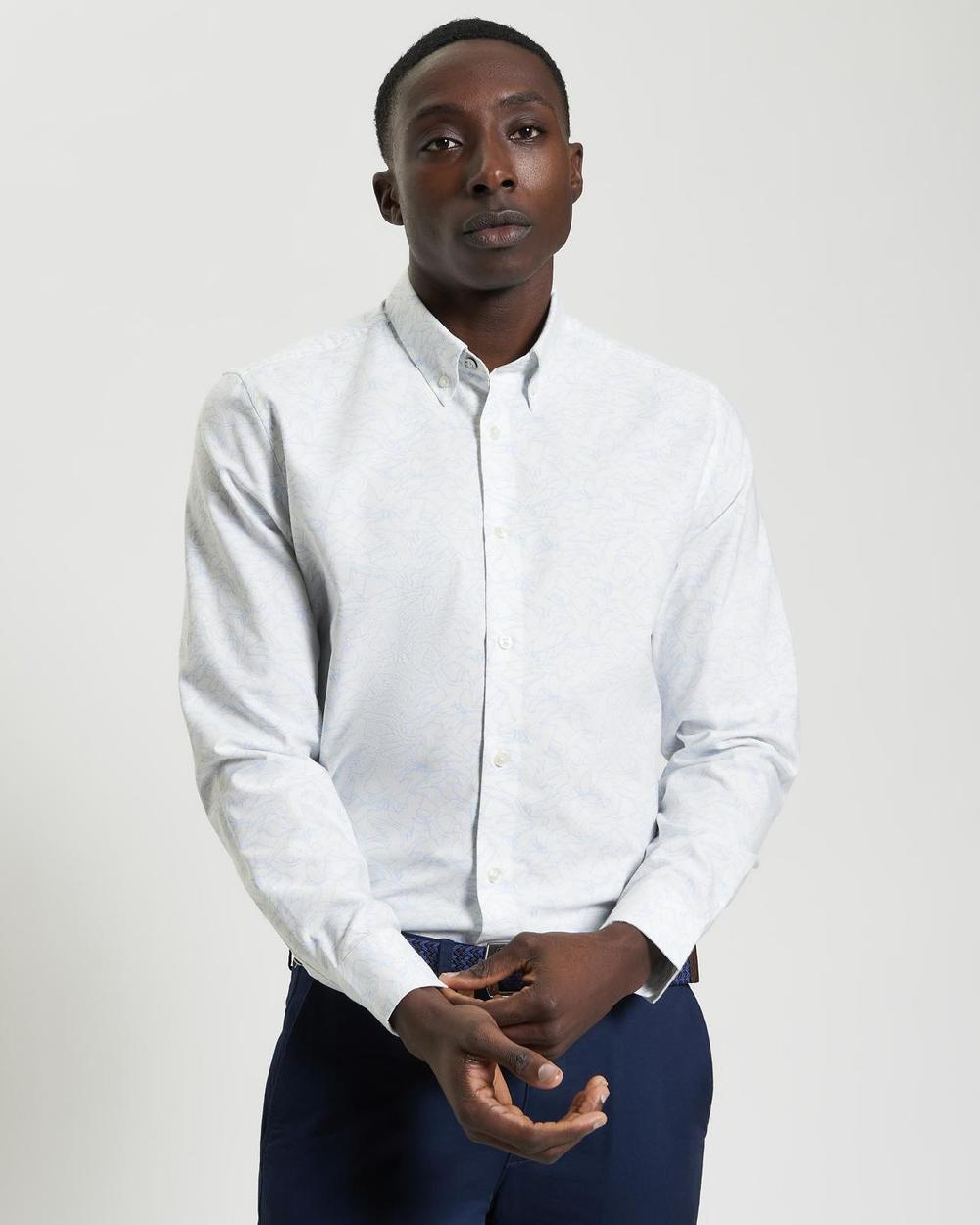 ben sherman Seagull Print Shirt in Snow White