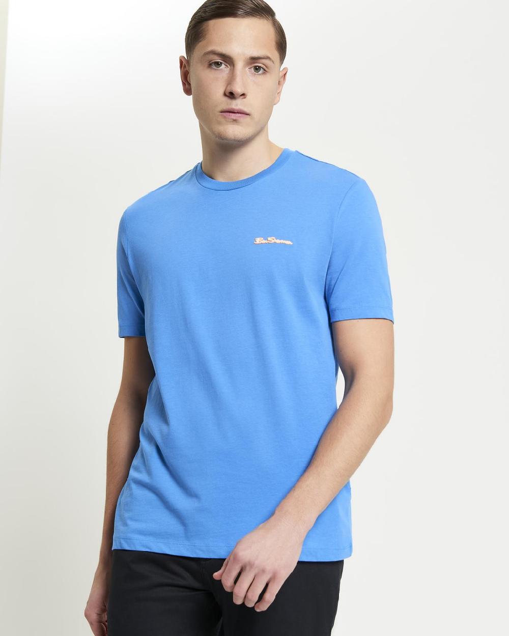 ben sherman Signature Logo Tee in Kingfisher