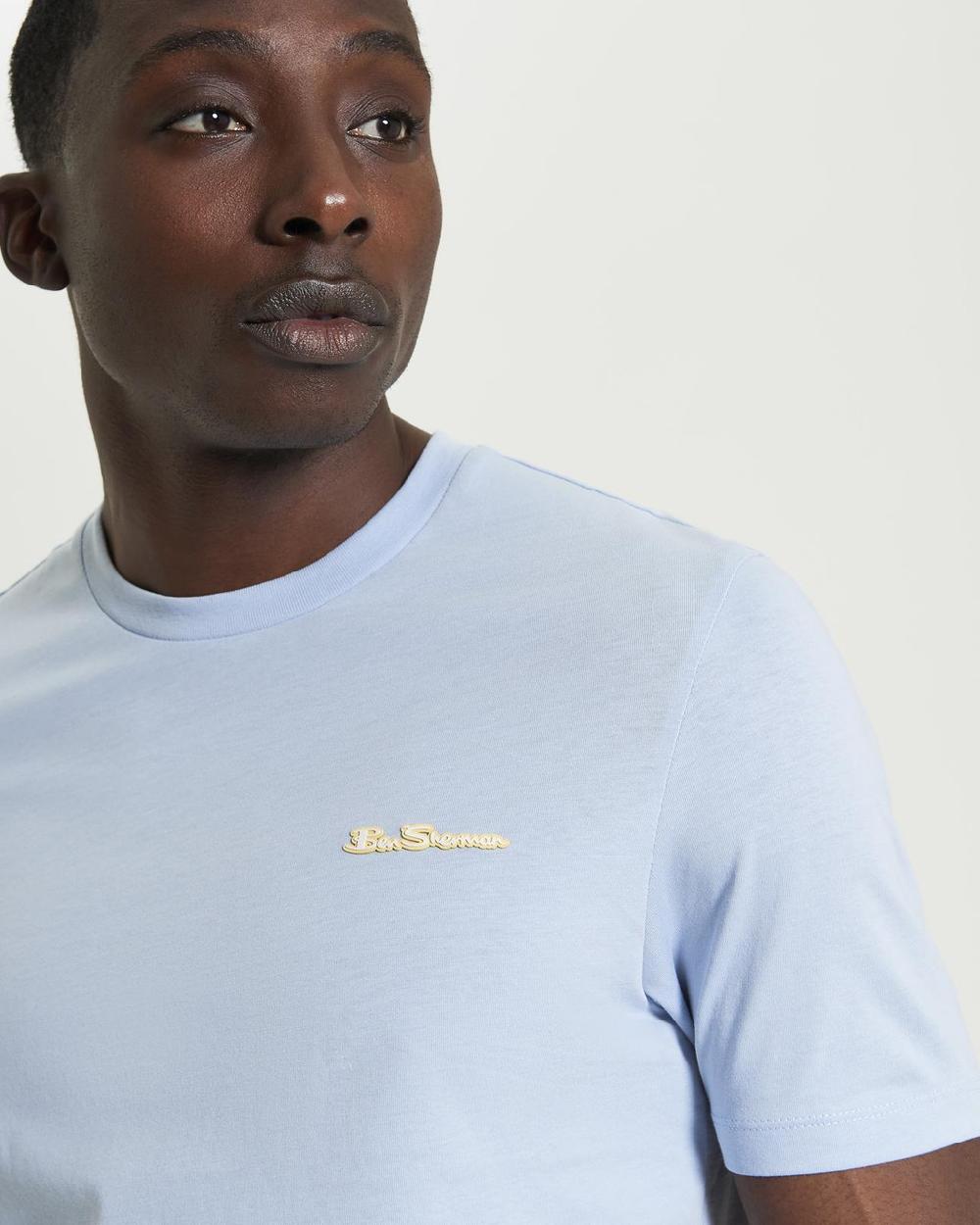 Ben Sherman Signature Logo Tee In Pale Blue