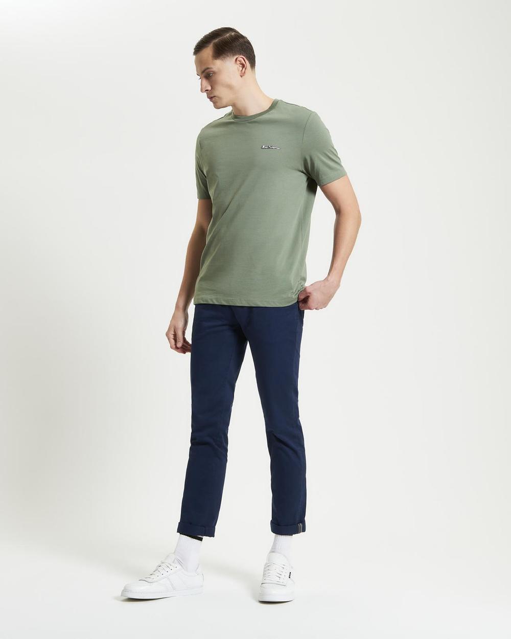 Ben Sherman Signature Logo Tee In Pale Khaki