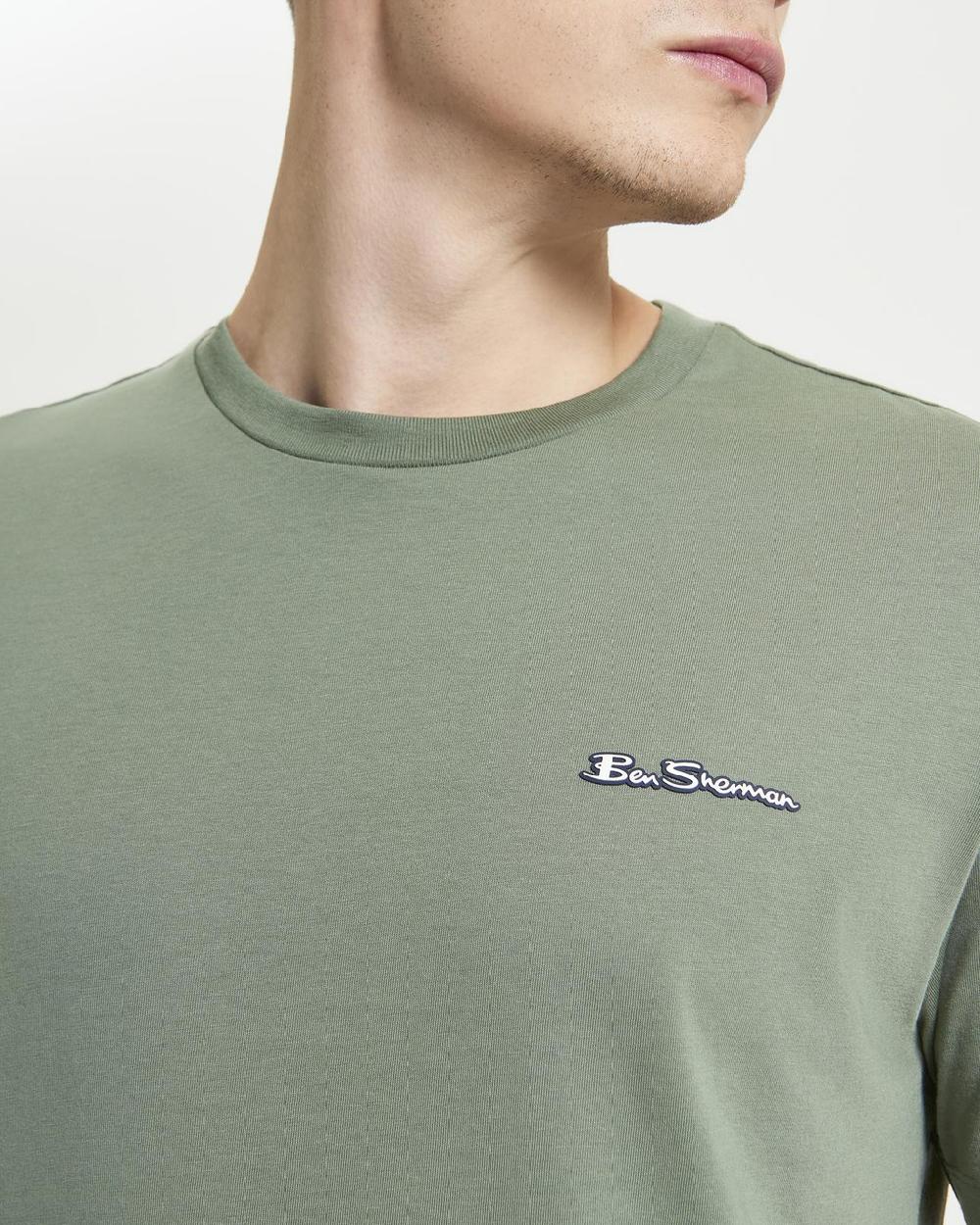 Ben Sherman Signature Logo Tee In Pale Khaki