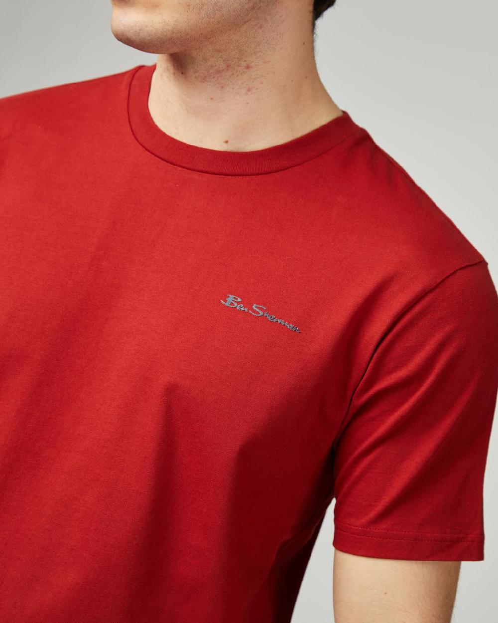 Ben Sherman Signature Logo Tee In Red