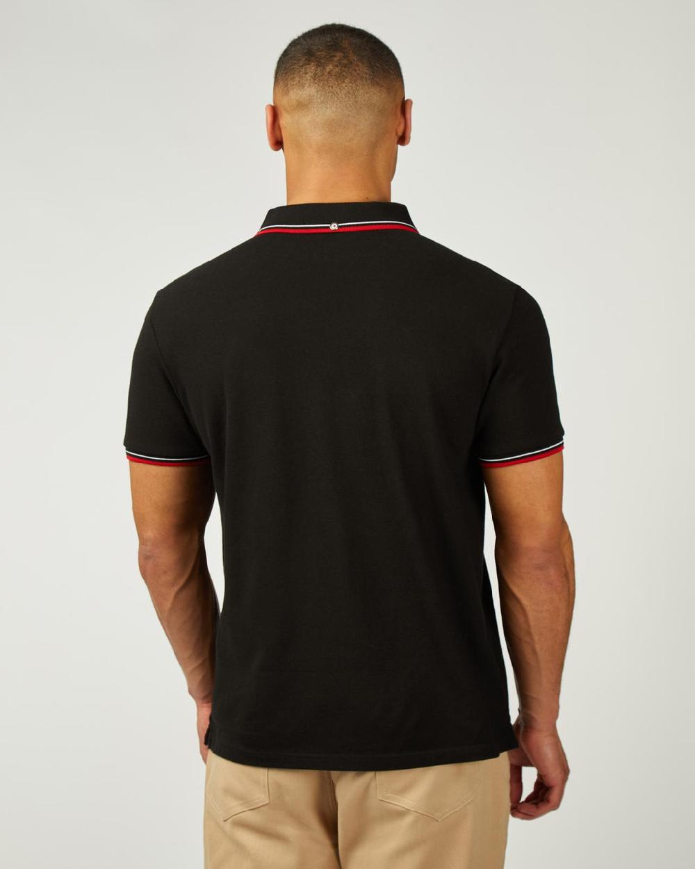 Ben Sherman Signature Pique Polo In Black