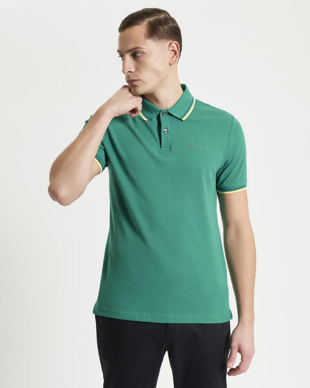 ben sherman Signature Pique Polo in Bright Green