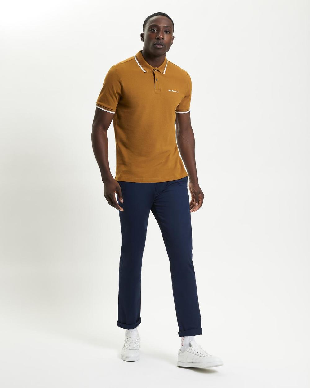 Ben Sherman Signature Pique Polo In Caramel