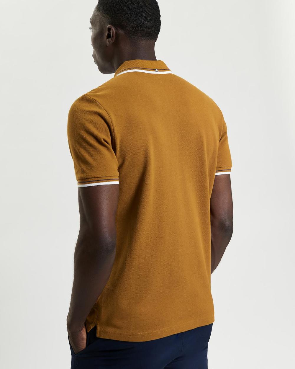 Ben Sherman Signature Pique Polo In Caramel