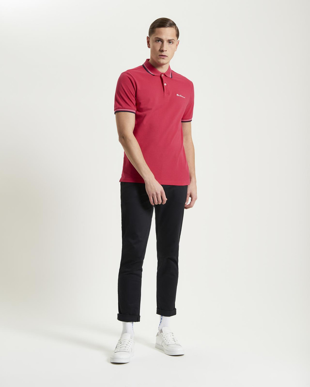 Ben Sherman Signature Pique Polo In Cerise
