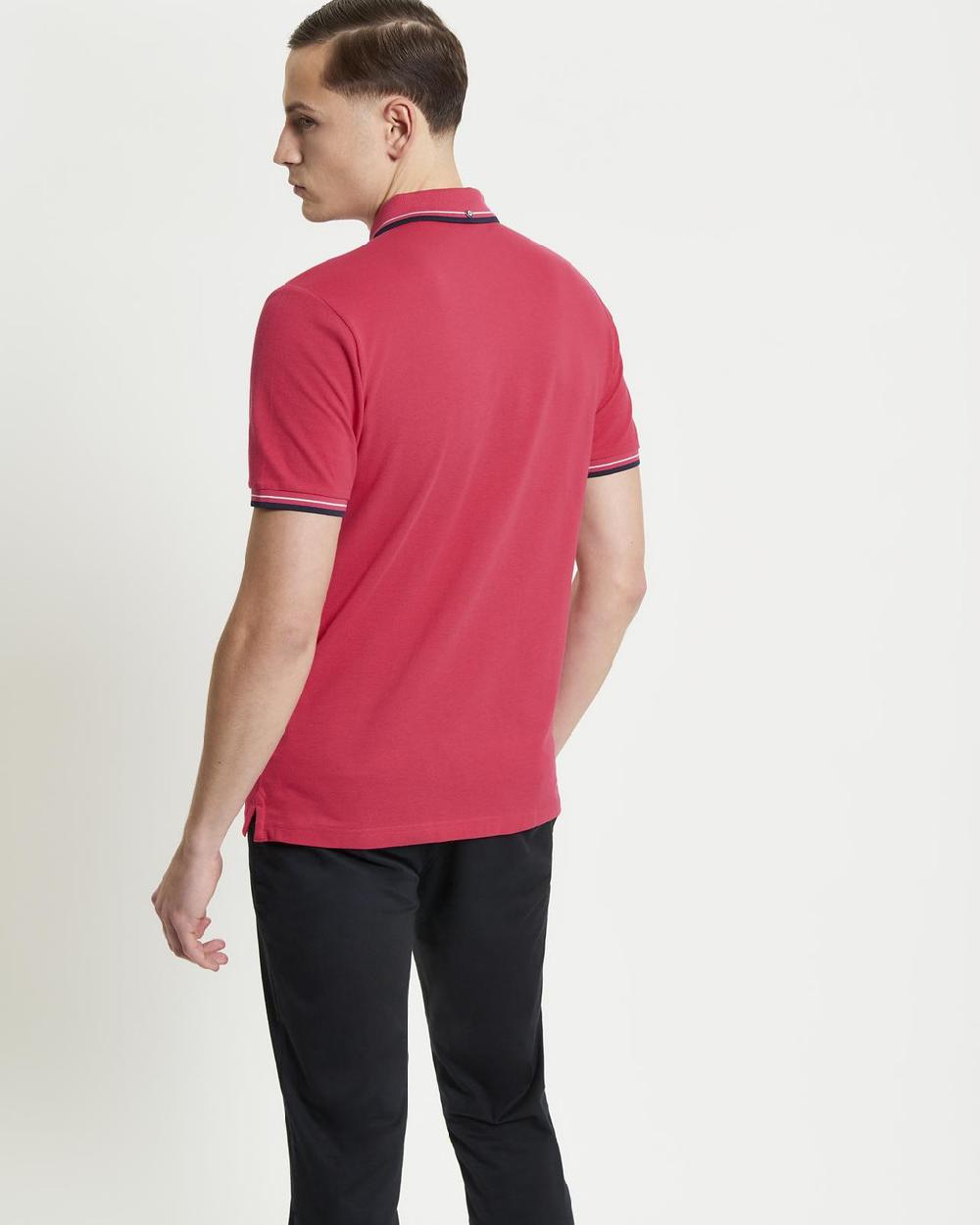 Ben Sherman Signature Pique Polo In Cerise