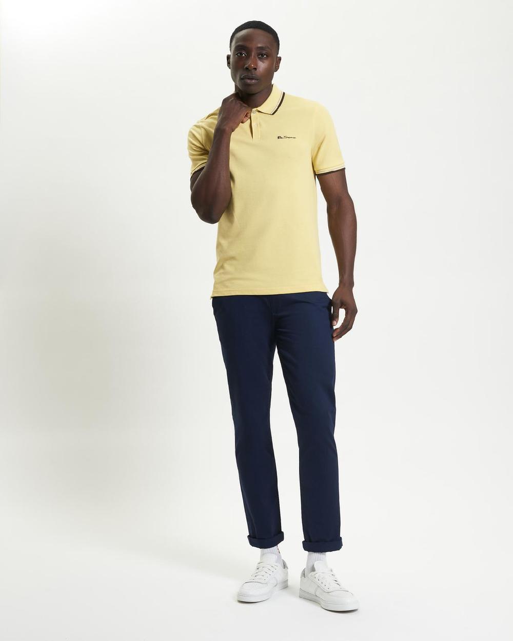 Ben Sherman Signature Pique Polo In Corn