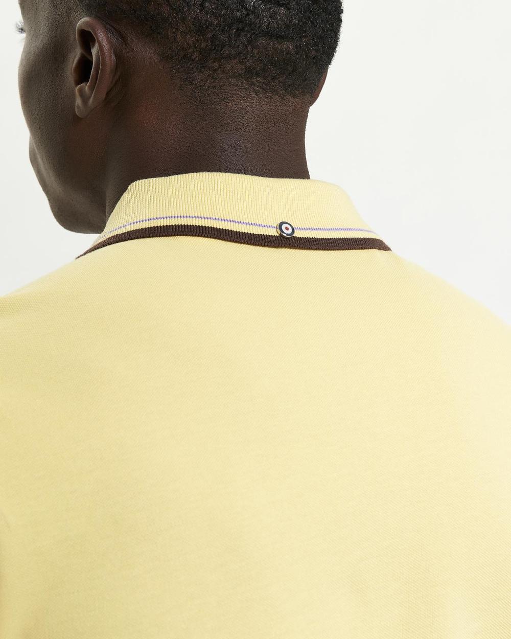 Ben Sherman Signature Pique Polo In Corn