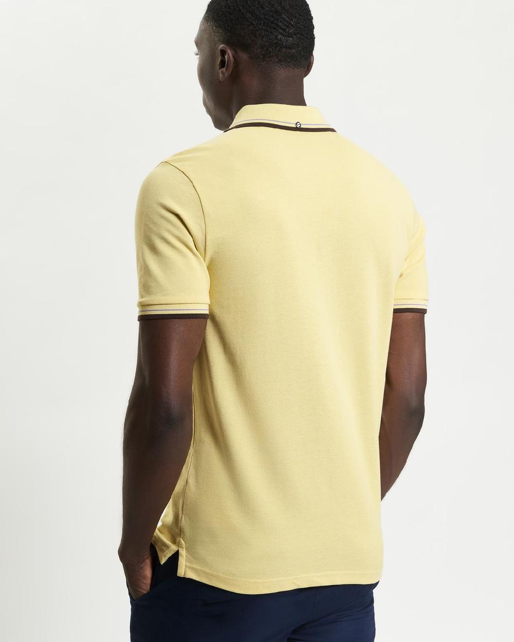 Ben Sherman Signature Pique Polo In Corn