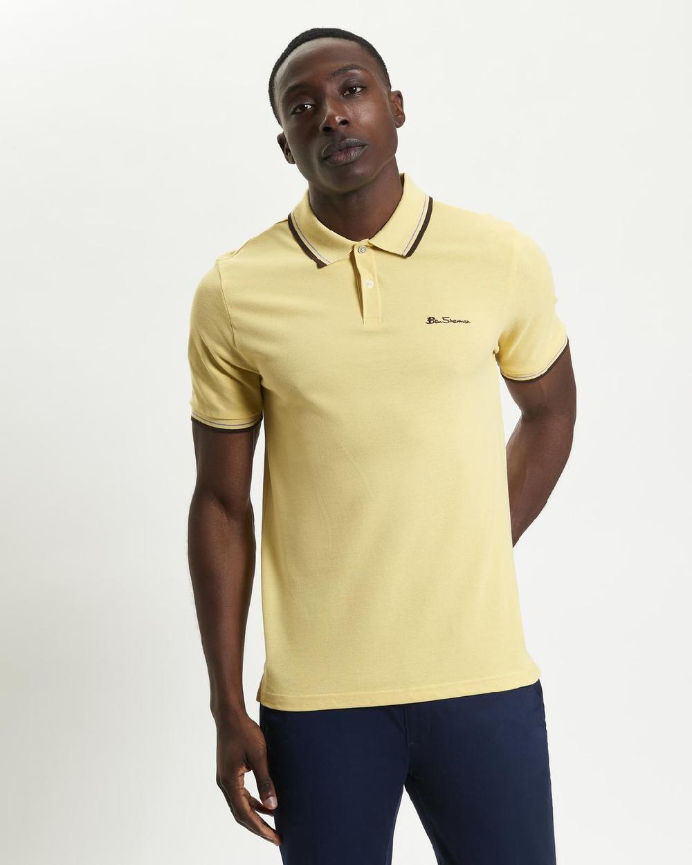 ben sherman Signature Pique Polo in Corn