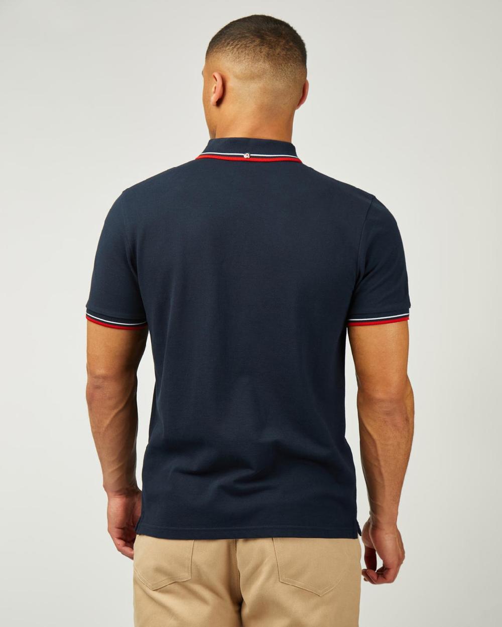 Ben Sherman Signature Pique Polo In Dark Navy
