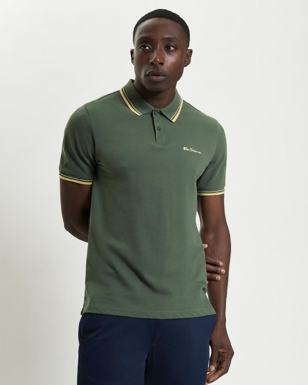 ben sherman Signature Pique Polo in Deep Jungle