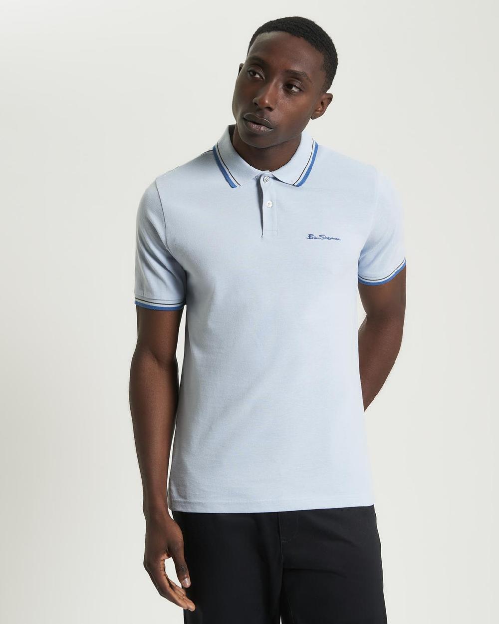 ben sherman Signature Pique Polo in Ice Blue