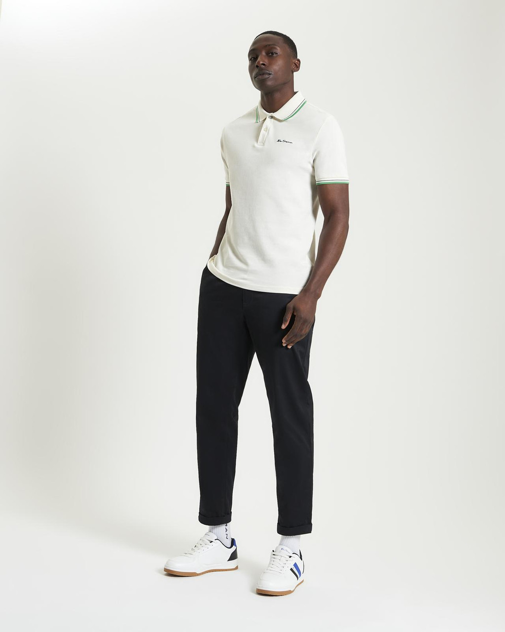 Ben Sherman Signature Pique Polo In Ivory