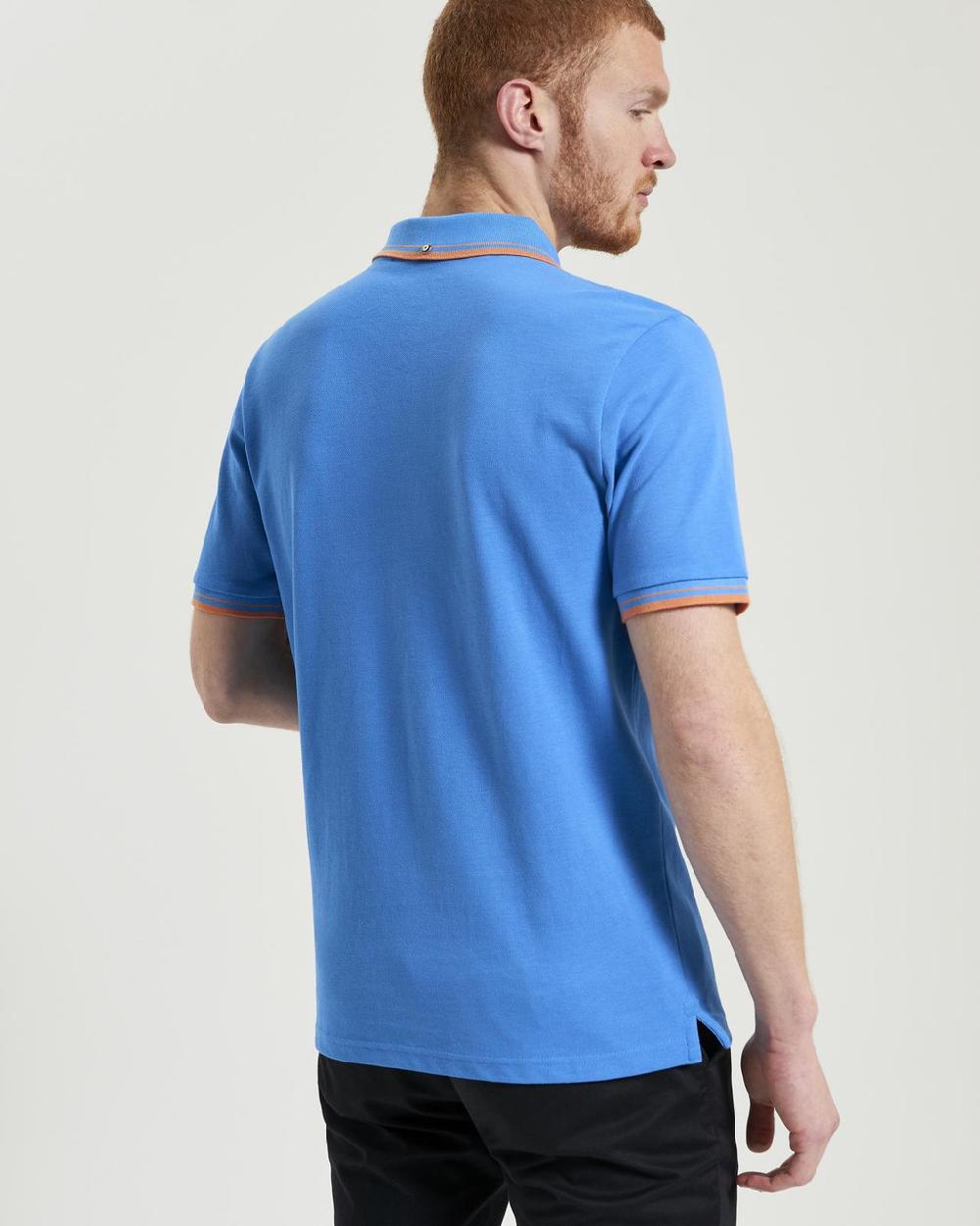 Ben Sherman Signature Pique Polo In Kingfisher