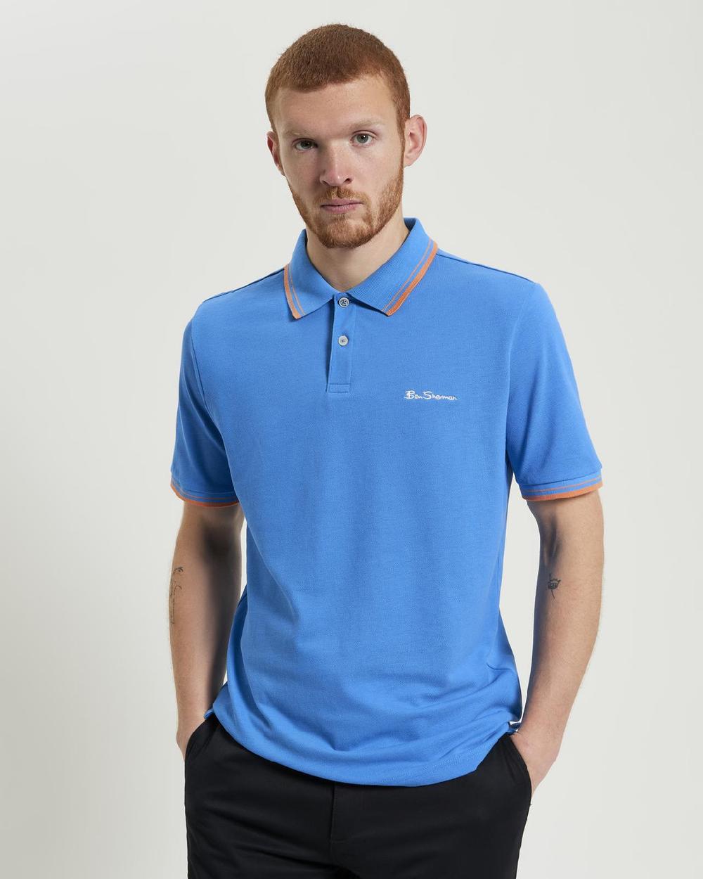ben sherman Signature Pique Polo in Kingfisher