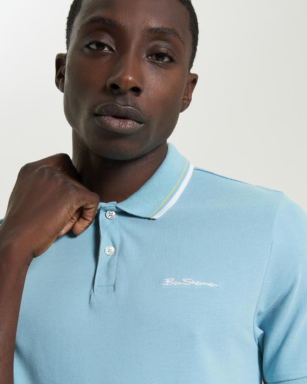 Ben Sherman Signature Pique Polo In Petrol