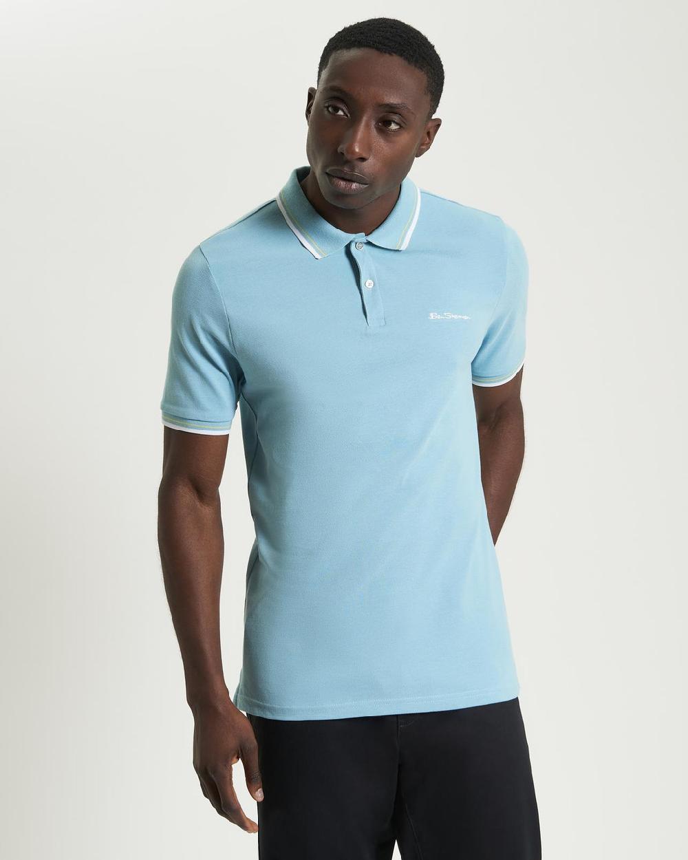 ben sherman Signature Pique Polo in Petrol