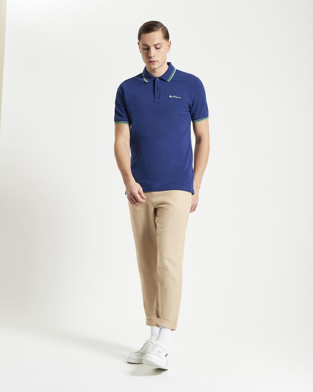 Ben Sherman Signature Pique Polo In Royal