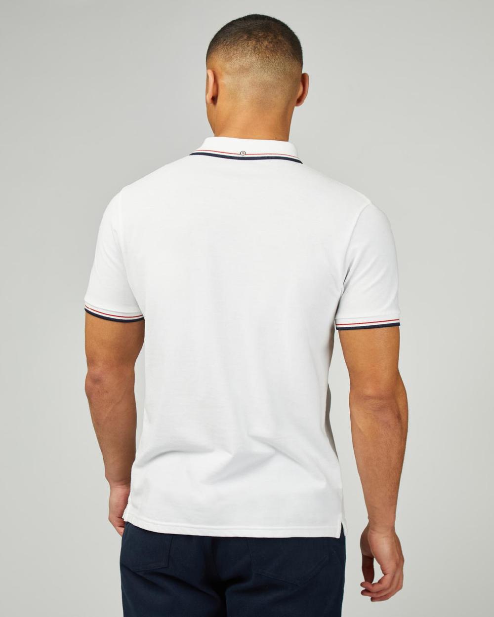 Ben Sherman Signature Pique Polo In White