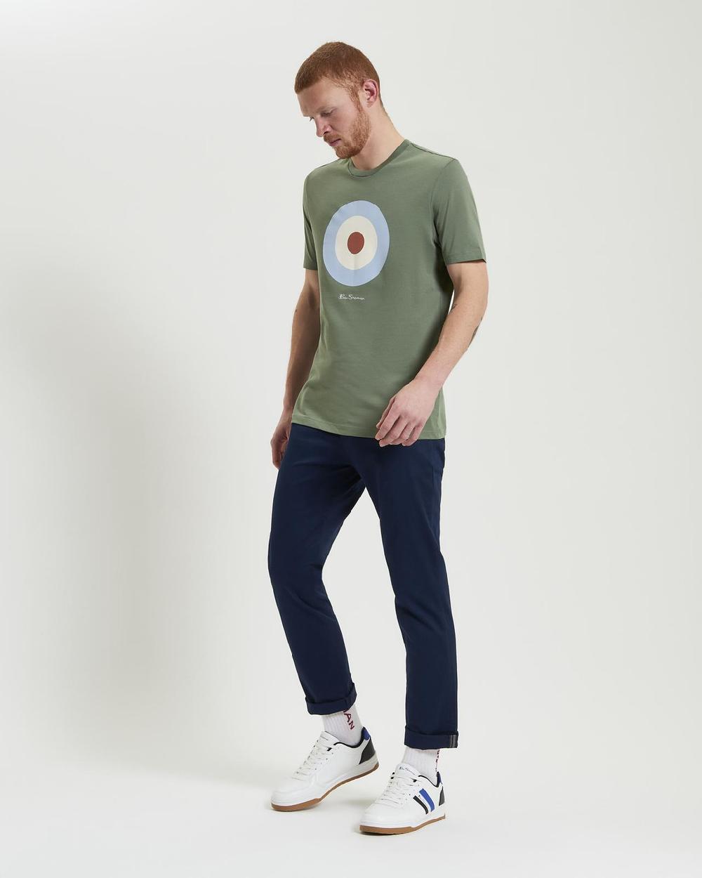 Ben Sherman Signature Target Tee In Pale Khaki