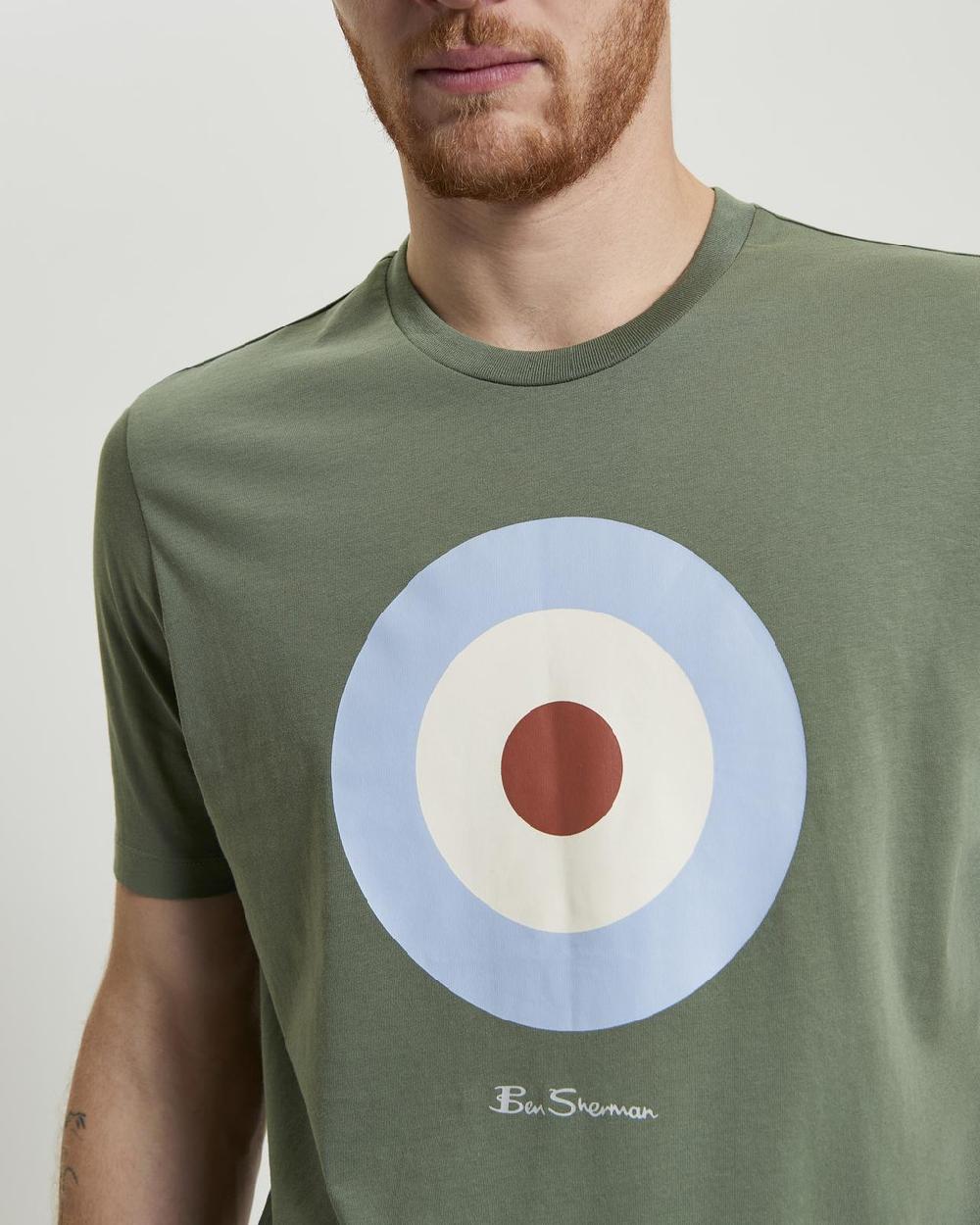 Ben Sherman Signature Target Tee In Pale Khaki