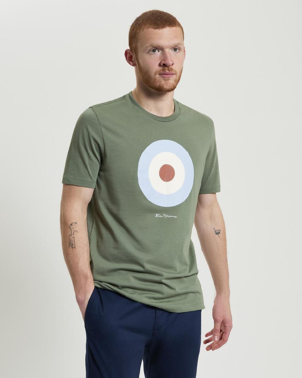 ben sherman Signature Target Tee in Pale Khaki