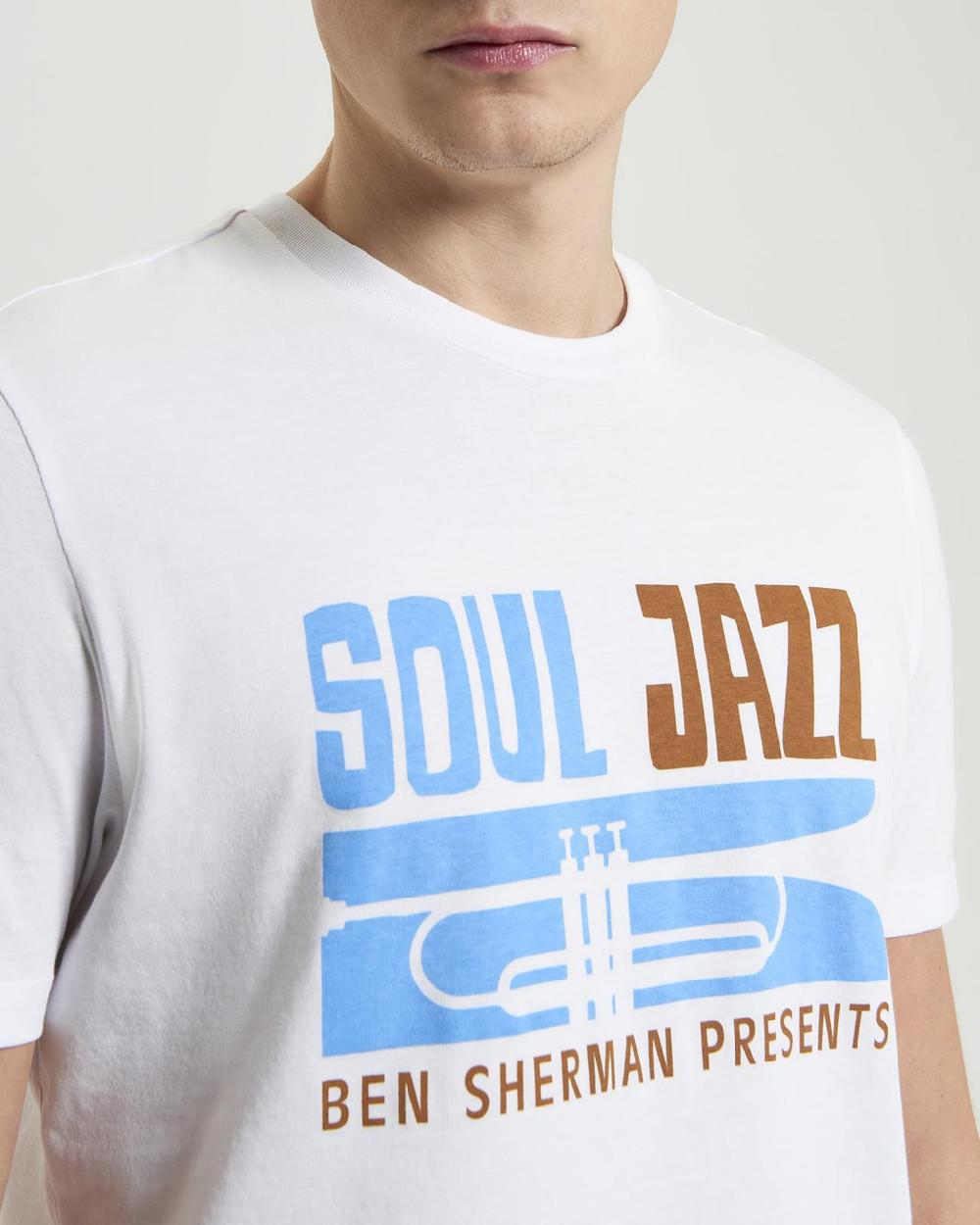 Ben Sherman Soul Jazz Tee In White