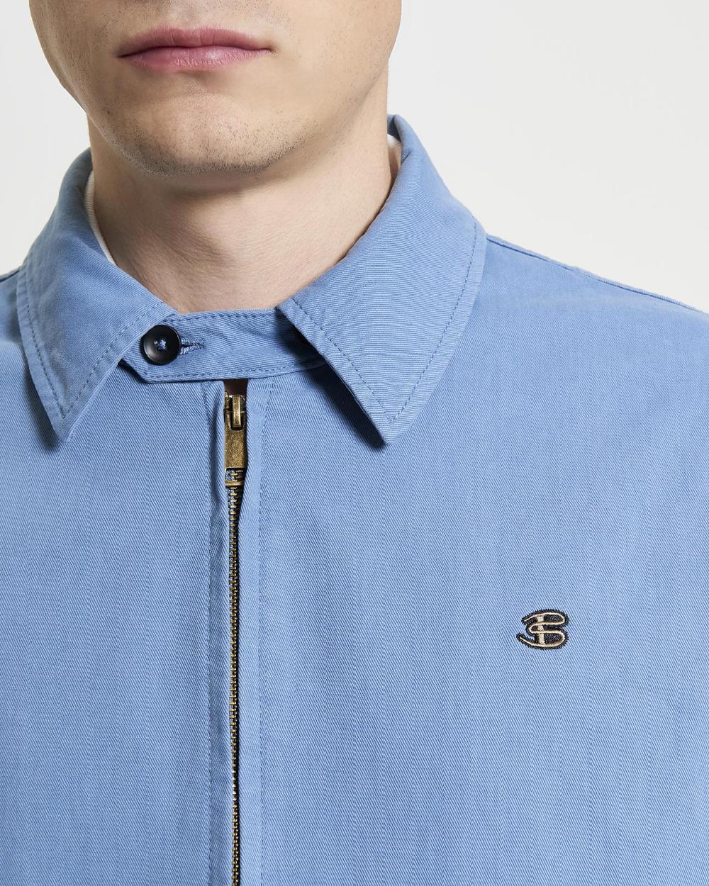 Ben Sherman Sports Blouson Jacket In Riviera Blue