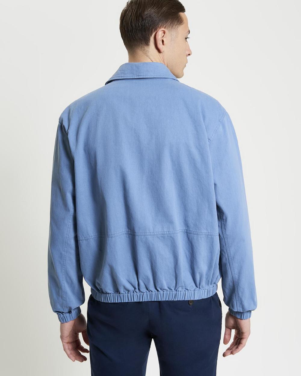 Ben Sherman Sports Blouson Jacket In Riviera Blue