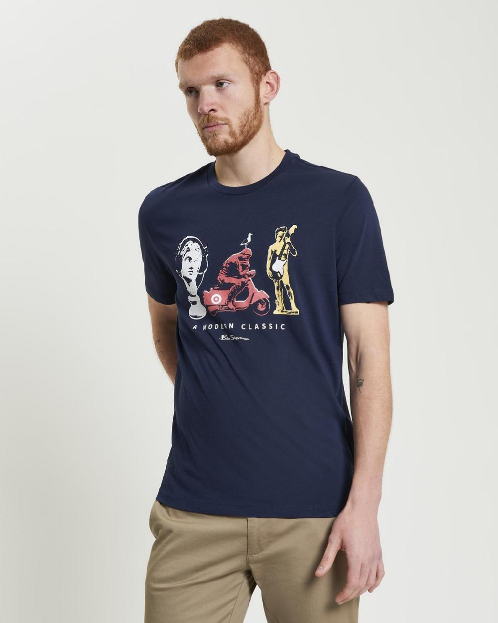 ben sherman Statue Tee in Dark Navy